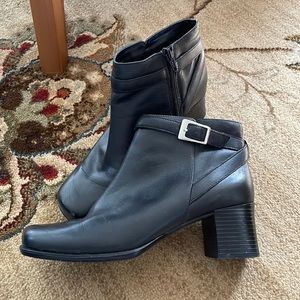 Covington black leather ankle boots.  Excellent condition.  Classy.